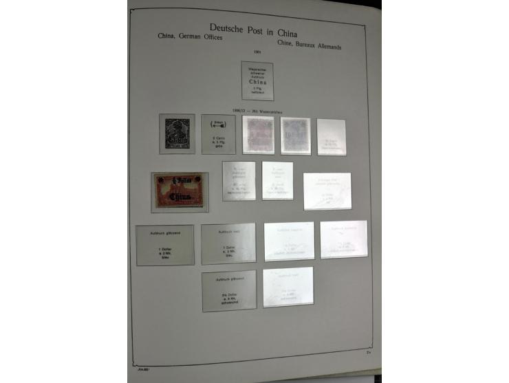 1872/1945, postfrische, ungebrauchte und gestempelte Sammlung mit u.a. Mi.-Nr. 66, VI auf Karte, 177, 179, 196I, 438-39, Bl.2