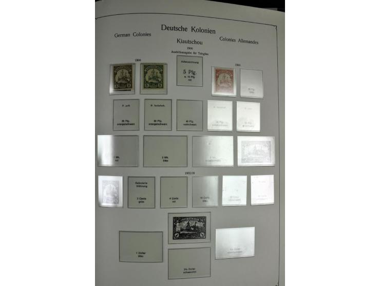 1872/1945, postfrische, ungebrauchte und gestempelte Sammlung mit u.a. Mi.-Nr. 66, VI auf Karte, 177, 179, 196I, 438-39, Bl.2