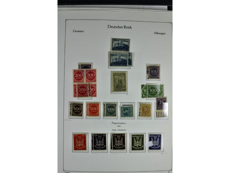 1872/1945, postfrische, ungebrauchte und gestempelte Sammlung mit u.a. Mi.-Nr. 66, VI auf Karte, 177, 179, 196I, 438-39, Bl.2