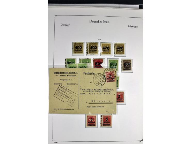 1872/1945, postfrische, ungebrauchte und gestempelte Sammlung mit u.a. Mi.-Nr. 66, VI auf Karte, 177, 179, 196I, 438-39, Bl.2