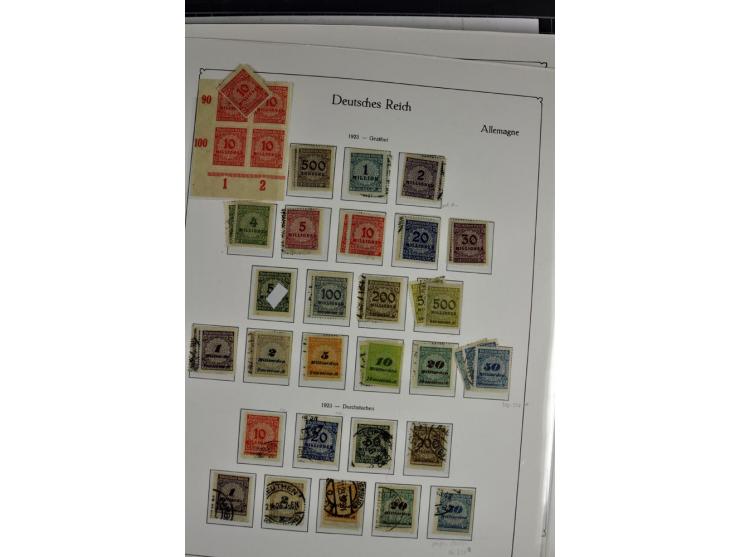 1872/1945, postfrische, ungebrauchte und gestempelte Sammlung mit u.a. Mi.-Nr. 66, VI auf Karte, 177, 179, 196I, 438-39, Bl.2