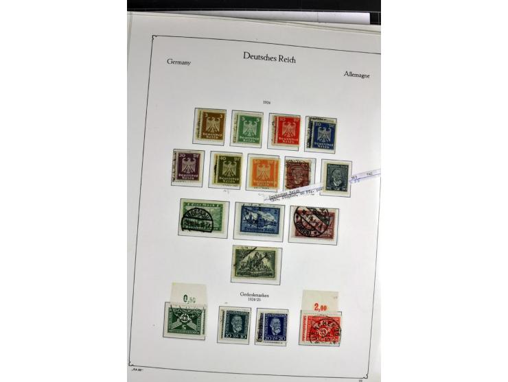 1872/1945, postfrische, ungebrauchte und gestempelte Sammlung mit u.a. Mi.-Nr. 66, VI auf Karte, 177, 179, 196I, 438-39, Bl.2