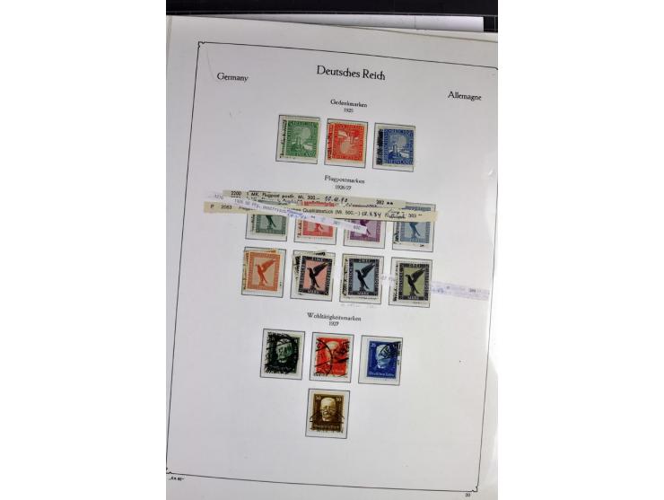 1872/1945, postfrische, ungebrauchte und gestempelte Sammlung mit u.a. Mi.-Nr. 66, VI auf Karte, 177, 179, 196I, 438-39, Bl.2
