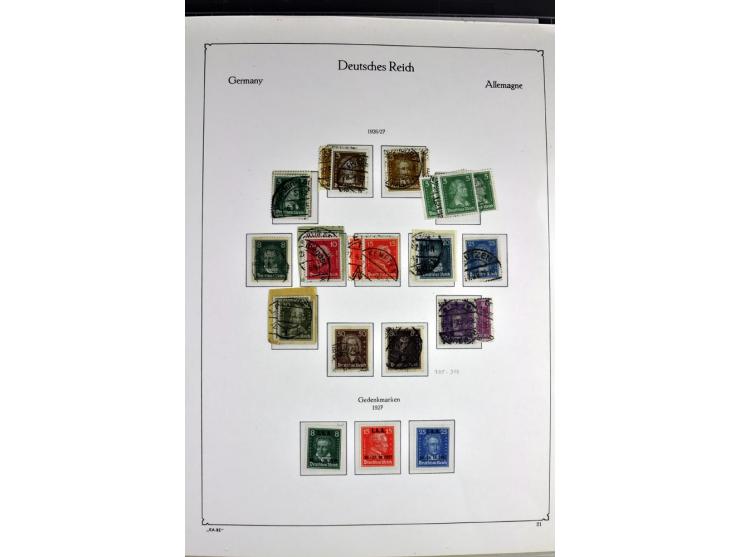 1872/1945, postfrische, ungebrauchte und gestempelte Sammlung mit u.a. Mi.-Nr. 66, VI auf Karte, 177, 179, 196I, 438-39, Bl.2