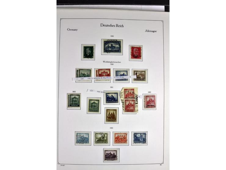1872/1945, postfrische, ungebrauchte und gestempelte Sammlung mit u.a. Mi.-Nr. 66, VI auf Karte, 177, 179, 196I, 438-39, Bl.2