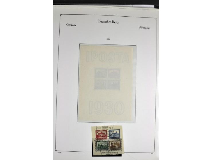 1872/1945, postfrische, ungebrauchte und gestempelte Sammlung mit u.a. Mi.-Nr. 66, VI auf Karte, 177, 179, 196I, 438-39, Bl.2