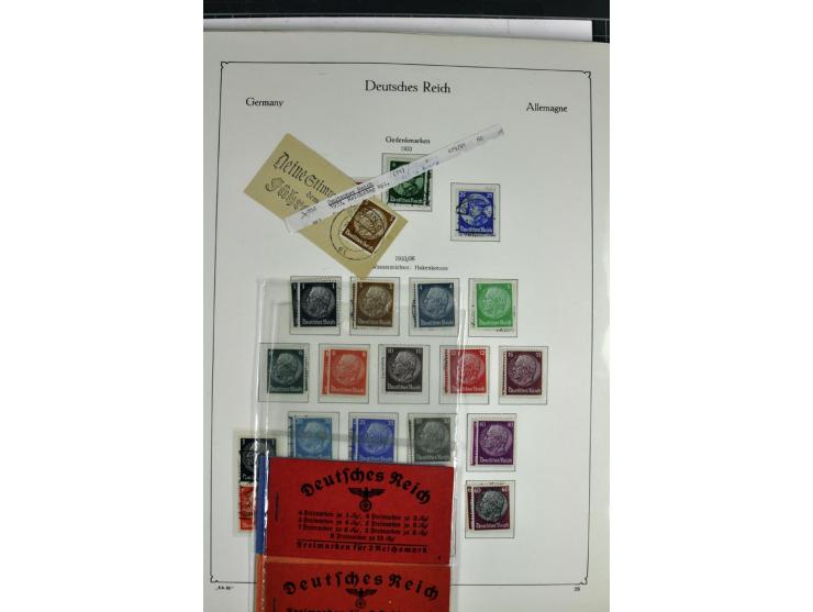 1872/1945, postfrische, ungebrauchte und gestempelte Sammlung mit u.a. Mi.-Nr. 66, VI auf Karte, 177, 179, 196I, 438-39, Bl.2