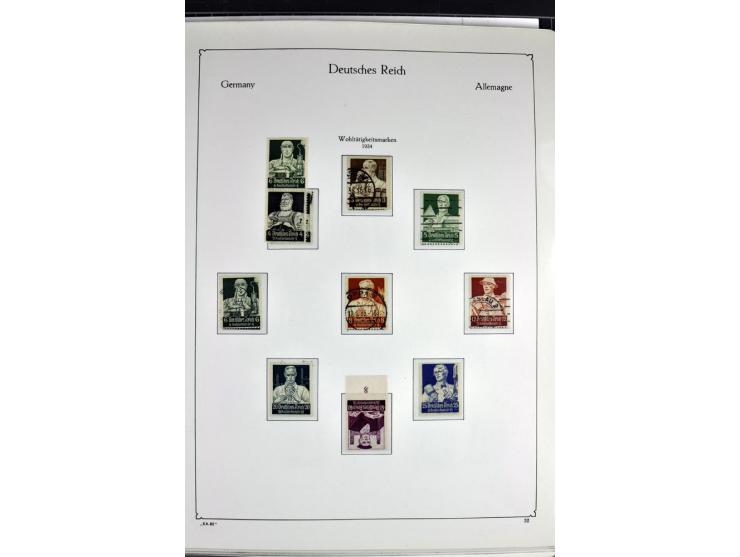 1872/1945, postfrische, ungebrauchte und gestempelte Sammlung mit u.a. Mi.-Nr. 66, VI auf Karte, 177, 179, 196I, 438-39, Bl.2