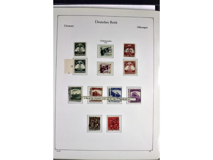 1872/1945, postfrische, ungebrauchte und gestempelte Sammlung mit u.a. Mi.-Nr. 66, VI auf Karte, 177, 179, 196I, 438-39, Bl.2