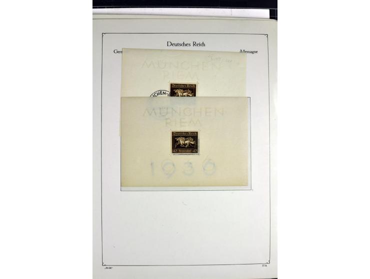 1872/1945, postfrische, ungebrauchte und gestempelte Sammlung mit u.a. Mi.-Nr. 66, VI auf Karte, 177, 179, 196I, 438-39, Bl.2