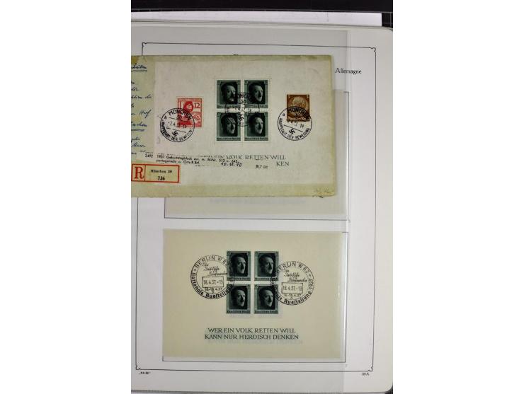 1872/1945, postfrische, ungebrauchte und gestempelte Sammlung mit u.a. Mi.-Nr. 66, VI auf Karte, 177, 179, 196I, 438-39, Bl.2