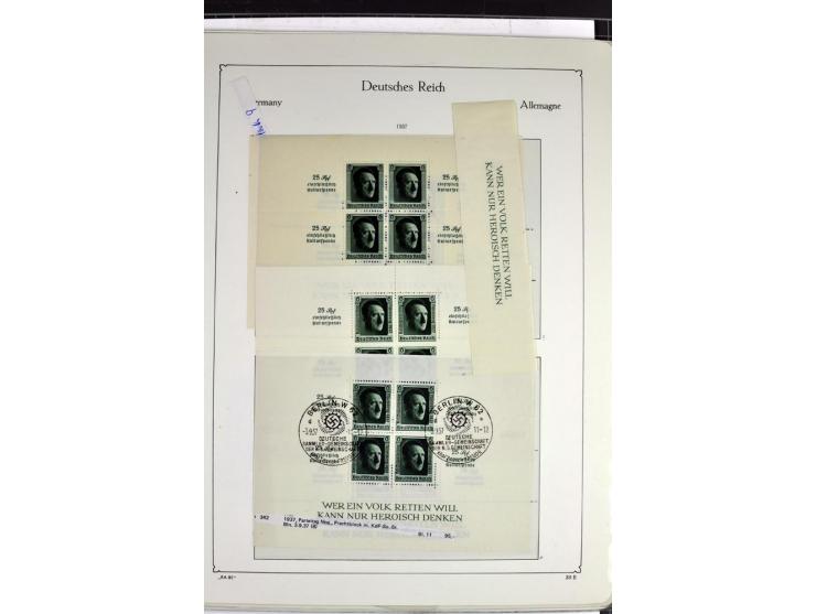 1872/1945, postfrische, ungebrauchte und gestempelte Sammlung mit u.a. Mi.-Nr. 66, VI auf Karte, 177, 179, 196I, 438-39, Bl.2