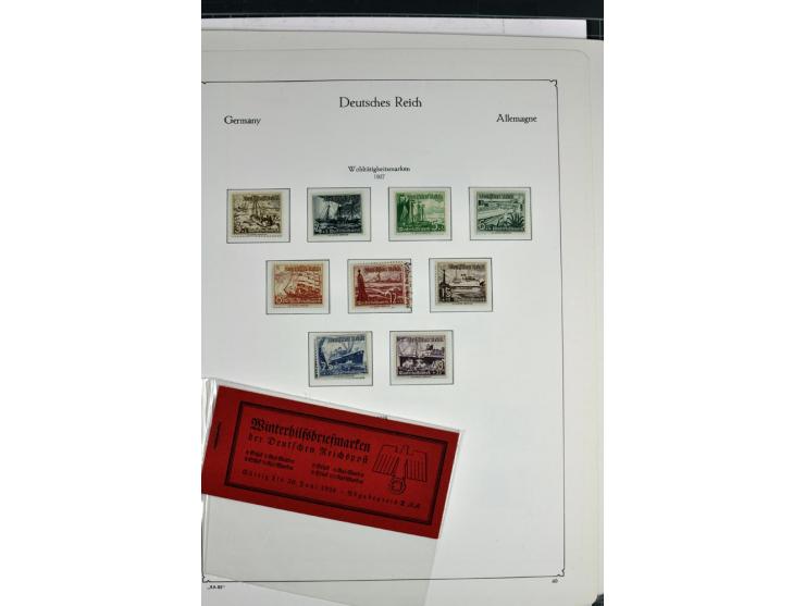1872/1945, postfrische, ungebrauchte und gestempelte Sammlung mit u.a. Mi.-Nr. 66, VI auf Karte, 177, 179, 196I, 438-39, Bl.2