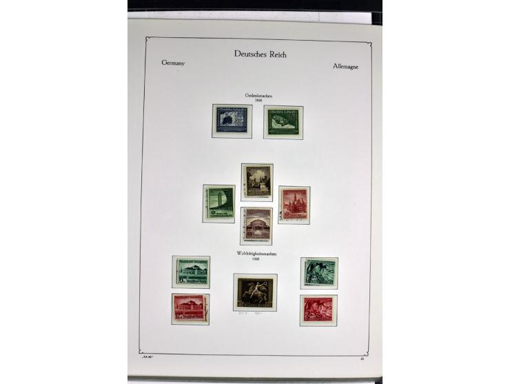 1872/1945, postfrische, ungebrauchte und gestempelte Sammlung mit u.a. Mi.-Nr. 66, VI auf Karte, 177, 179, 196I, 438-39, Bl.2