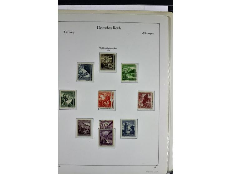 1872/1945, postfrische, ungebrauchte und gestempelte Sammlung mit u.a. Mi.-Nr. 66, VI auf Karte, 177, 179, 196I, 438-39, Bl.2