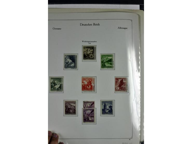 1872/1945, postfrische, ungebrauchte und gestempelte Sammlung mit u.a. Mi.-Nr. 66, VI auf Karte, 177, 179, 196I, 438-39, Bl.2