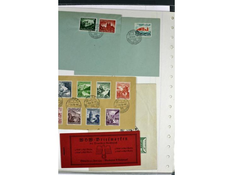 1872/1945, postfrische, ungebrauchte und gestempelte Sammlung mit u.a. Mi.-Nr. 66, VI auf Karte, 177, 179, 196I, 438-39, Bl.2