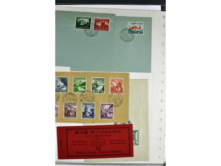 1872/1945, postfrische, ungebrauchte und gestempelte Sammlung mit u.a. Mi.-Nr. 66, VI auf Karte, 177, 179, 196I, 438-39, Bl.2