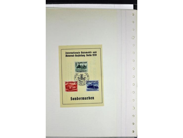 1872/1945, postfrische, ungebrauchte und gestempelte Sammlung mit u.a. Mi.-Nr. 66, VI auf Karte, 177, 179, 196I, 438-39, Bl.2