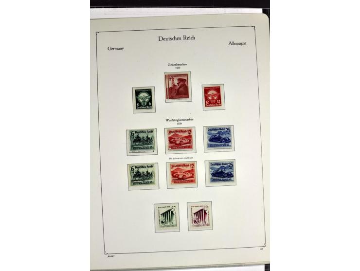 1872/1945, postfrische, ungebrauchte und gestempelte Sammlung mit u.a. Mi.-Nr. 66, VI auf Karte, 177, 179, 196I, 438-39, Bl.2
