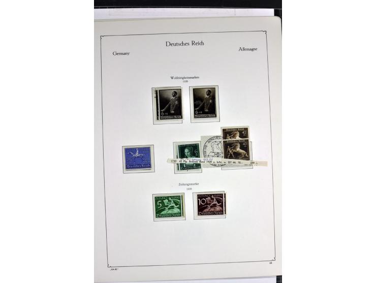 1872/1945, postfrische, ungebrauchte und gestempelte Sammlung mit u.a. Mi.-Nr. 66, VI auf Karte, 177, 179, 196I, 438-39, Bl.2