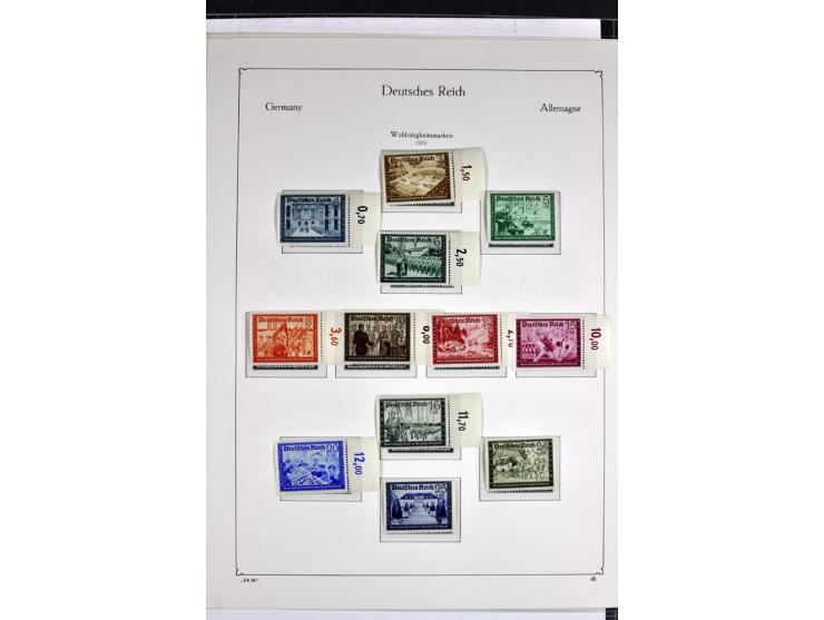 1872/1945, postfrische, ungebrauchte und gestempelte Sammlung mit u.a. Mi.-Nr. 66, VI auf Karte, 177, 179, 196I, 438-39, Bl.2