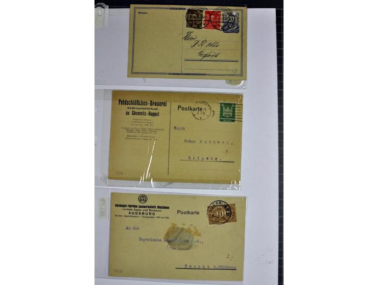 1872/1945, postfrische, ungebrauchte und gestempelte Sammlung mit u.a. Mi.-Nr. 66, VI auf Karte, 177, 179, 196I, 438-39, Bl.2