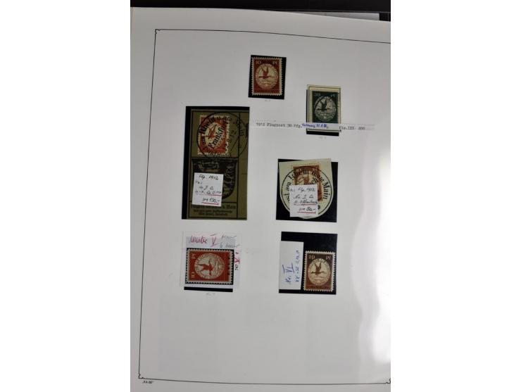 1872/1945, postfrische, ungebrauchte und gestempelte Sammlung mit u.a. Mi.-Nr. 66, VI auf Karte, 177, 179, 196I, 438-39, Bl.2