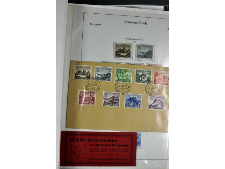 1872/1945, postfrische, ungebrauchte und gestempelte Sammlung mit u.a. Mi.-Nr. 66, VI auf Karte, 177, 179, 196I, 438-39, Bl.2