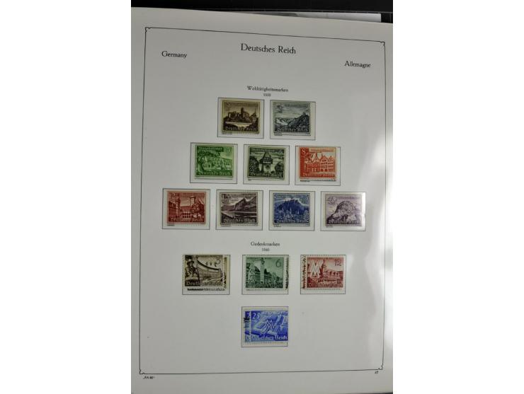 1872/1945, postfrische, ungebrauchte und gestempelte Sammlung mit u.a. Mi.-Nr. 66, VI auf Karte, 177, 179, 196I, 438-39, Bl.2