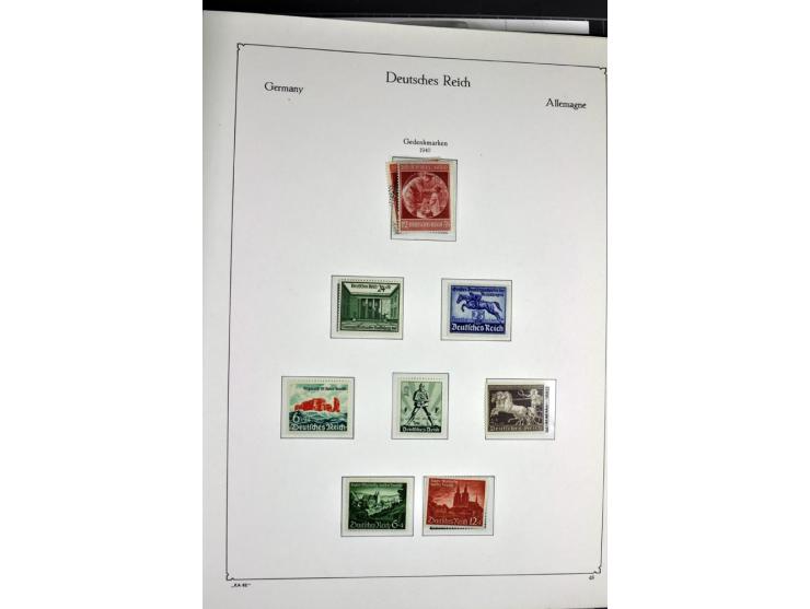 1872/1945, postfrische, ungebrauchte und gestempelte Sammlung mit u.a. Mi.-Nr. 66, VI auf Karte, 177, 179, 196I, 438-39, Bl.2