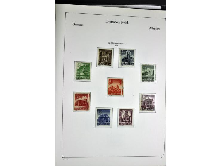 1872/1945, postfrische, ungebrauchte und gestempelte Sammlung mit u.a. Mi.-Nr. 66, VI auf Karte, 177, 179, 196I, 438-39, Bl.2