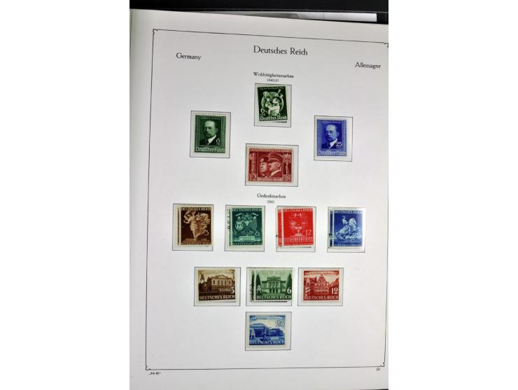 1872/1945, postfrische, ungebrauchte und gestempelte Sammlung mit u.a. Mi.-Nr. 66, VI auf Karte, 177, 179, 196I, 438-39, Bl.2
