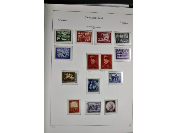 1872/1945, postfrische, ungebrauchte und gestempelte Sammlung mit u.a. Mi.-Nr. 66, VI auf Karte, 177, 179, 196I, 438-39, Bl.2