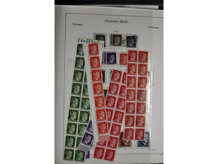 1872/1945, postfrische, ungebrauchte und gestempelte Sammlung mit u.a. Mi.-Nr. 66, VI auf Karte, 177, 179, 196I, 438-39, Bl.2
