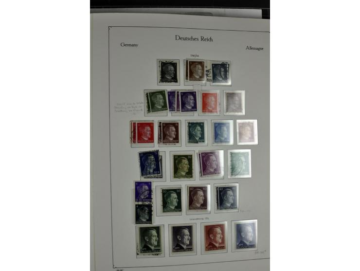 1872/1945, postfrische, ungebrauchte und gestempelte Sammlung mit u.a. Mi.-Nr. 66, VI auf Karte, 177, 179, 196I, 438-39, Bl.2