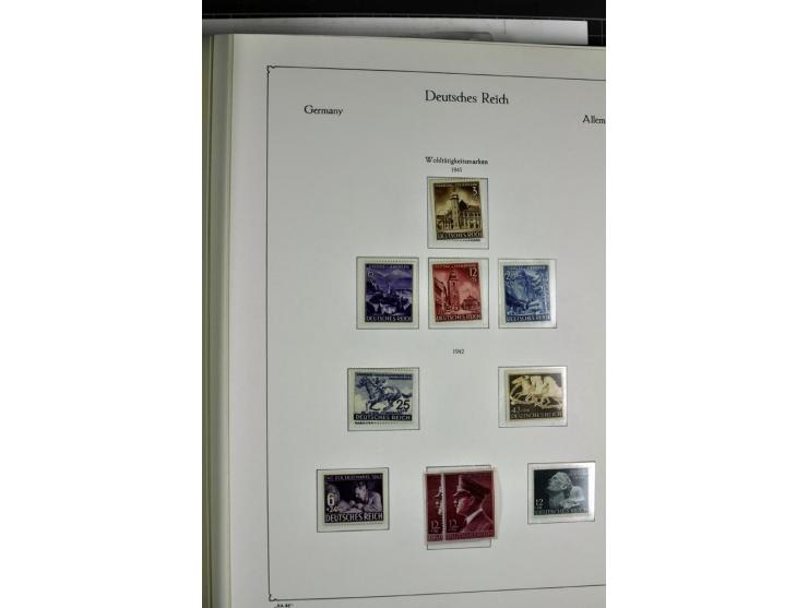 1872/1945, postfrische, ungebrauchte und gestempelte Sammlung mit u.a. Mi.-Nr. 66, VI auf Karte, 177, 179, 196I, 438-39, Bl.2