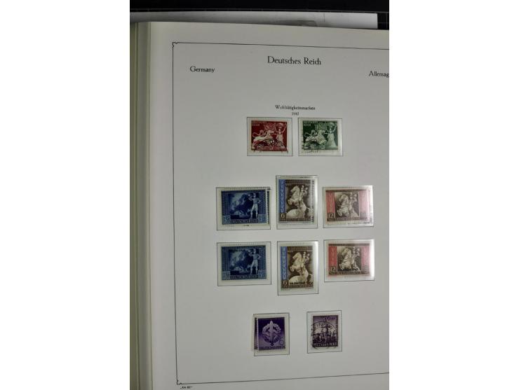 1872/1945, postfrische, ungebrauchte und gestempelte Sammlung mit u.a. Mi.-Nr. 66, VI auf Karte, 177, 179, 196I, 438-39, Bl.2