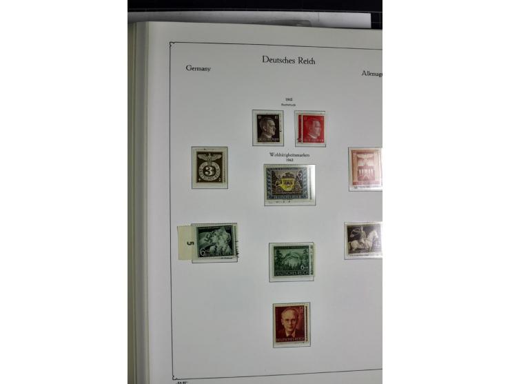 1872/1945, postfrische, ungebrauchte und gestempelte Sammlung mit u.a. Mi.-Nr. 66, VI auf Karte, 177, 179, 196I, 438-39, Bl.2