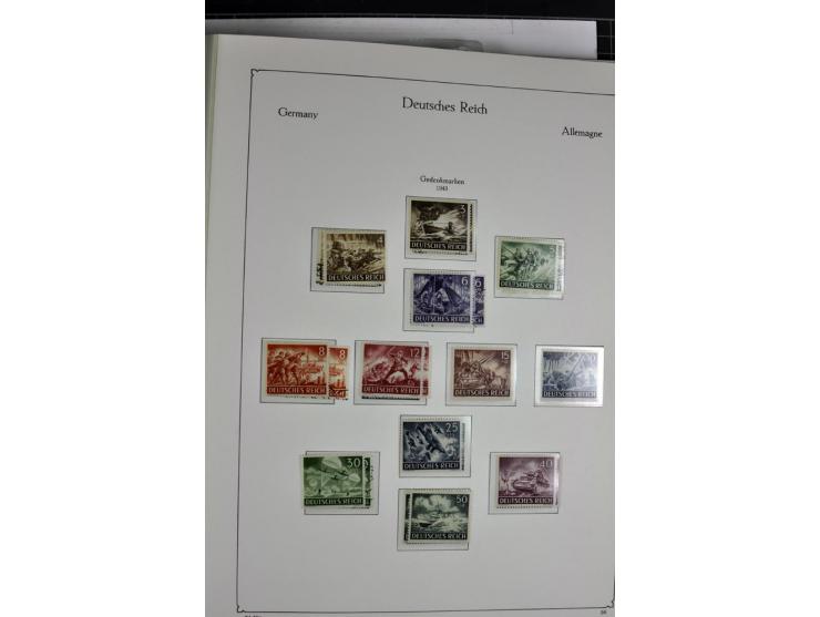1872/1945, postfrische, ungebrauchte und gestempelte Sammlung mit u.a. Mi.-Nr. 66, VI auf Karte, 177, 179, 196I, 438-39, Bl.2