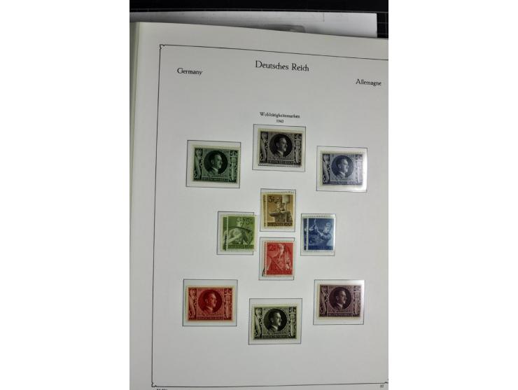 1872/1945, postfrische, ungebrauchte und gestempelte Sammlung mit u.a. Mi.-Nr. 66, VI auf Karte, 177, 179, 196I, 438-39, Bl.2