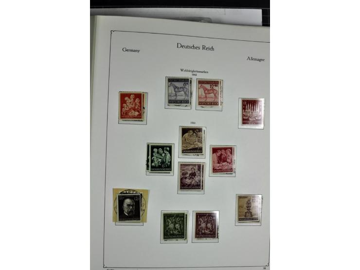 1872/1945, postfrische, ungebrauchte und gestempelte Sammlung mit u.a. Mi.-Nr. 66, VI auf Karte, 177, 179, 196I, 438-39, Bl.2