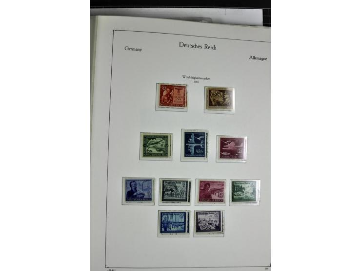 1872/1945, postfrische, ungebrauchte und gestempelte Sammlung mit u.a. Mi.-Nr. 66, VI auf Karte, 177, 179, 196I, 438-39, Bl.2