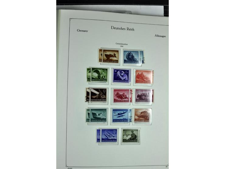 1872/1945, postfrische, ungebrauchte und gestempelte Sammlung mit u.a. Mi.-Nr. 66, VI auf Karte, 177, 179, 196I, 438-39, Bl.2