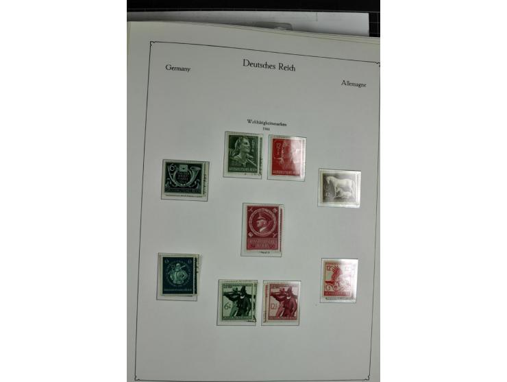 1872/1945, postfrische, ungebrauchte und gestempelte Sammlung mit u.a. Mi.-Nr. 66, VI auf Karte, 177, 179, 196I, 438-39, Bl.2