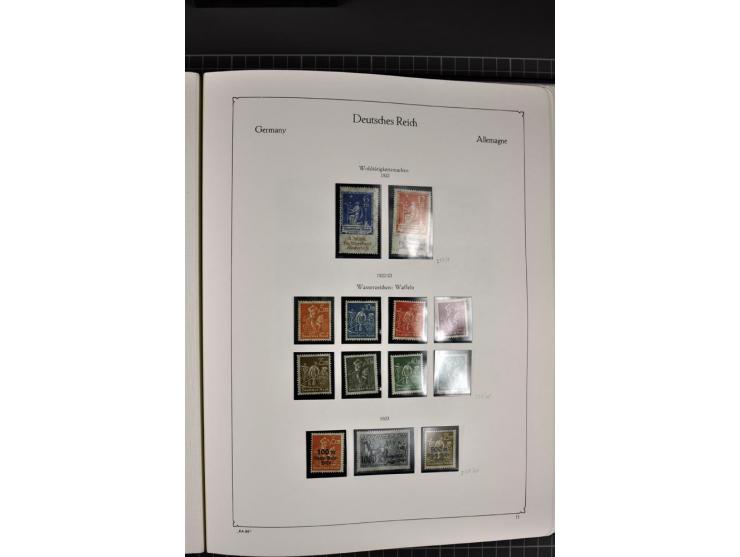 1872/1945, postfrische und ungebrauchte Sammlung mit Bl.1, 2, 3, allen Zeppelin (teils Neugummi) etc.
