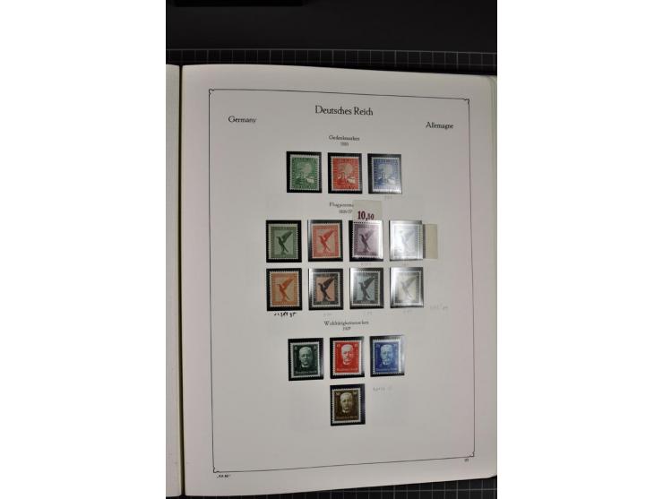 1872/1945, postfrische und ungebrauchte Sammlung mit Bl.1, 2, 3, allen Zeppelin (teils Neugummi) etc.
