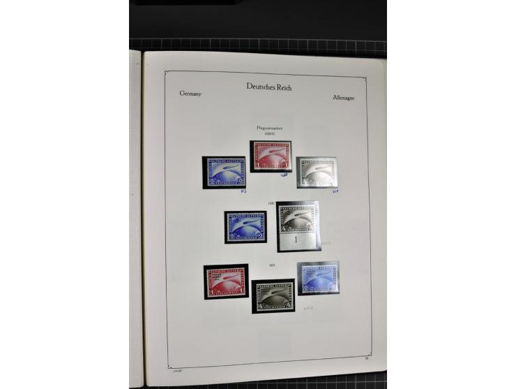 1872/1945, postfrische und ungebrauchte Sammlung mit Bl.1, 2, 3, allen Zeppelin (teils Neugummi) etc.