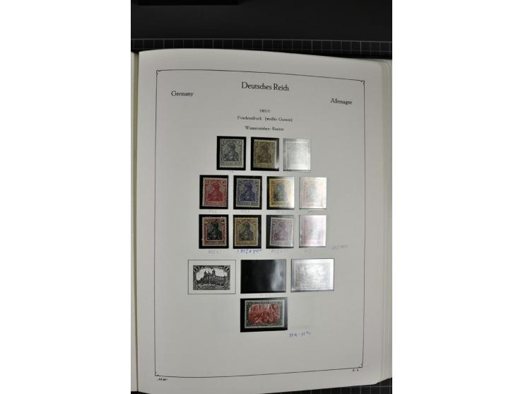 1872/1945, postfrische und ungebrauchte Sammlung mit Bl.1, 2, 3, allen Zeppelin (teils Neugummi) etc.