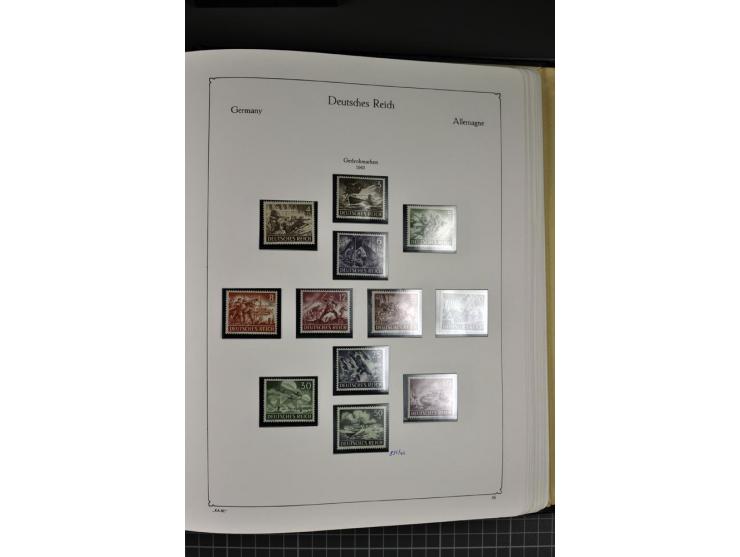 1872/1945, postfrische und ungebrauchte Sammlung mit Bl.1, 2, 3, allen Zeppelin (teils Neugummi) etc.